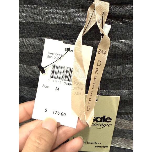 NWT B44 Dressed Desi Tiered Bandage Mini Dress Black Gray Women's Size Medium - Picture 3 of 4